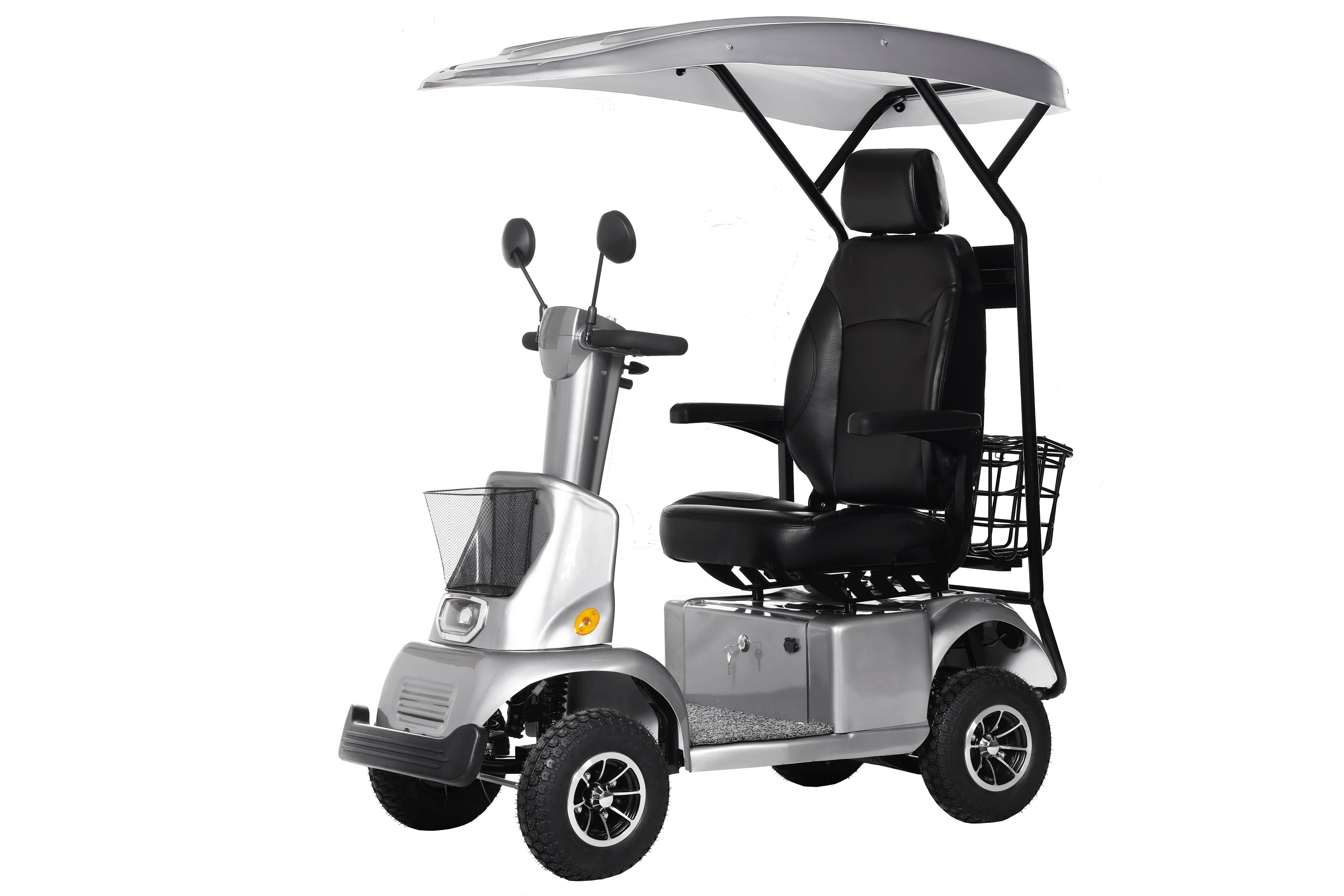 Light Macro Coast 1  DELUXE Mobility Scooter WITH CANOPY – RED /SILVER /WHITE
