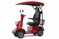Light Macro Coast 1  DELUXE Mobility Scooter WITH CANOPY – RED /SILVER /WHITE