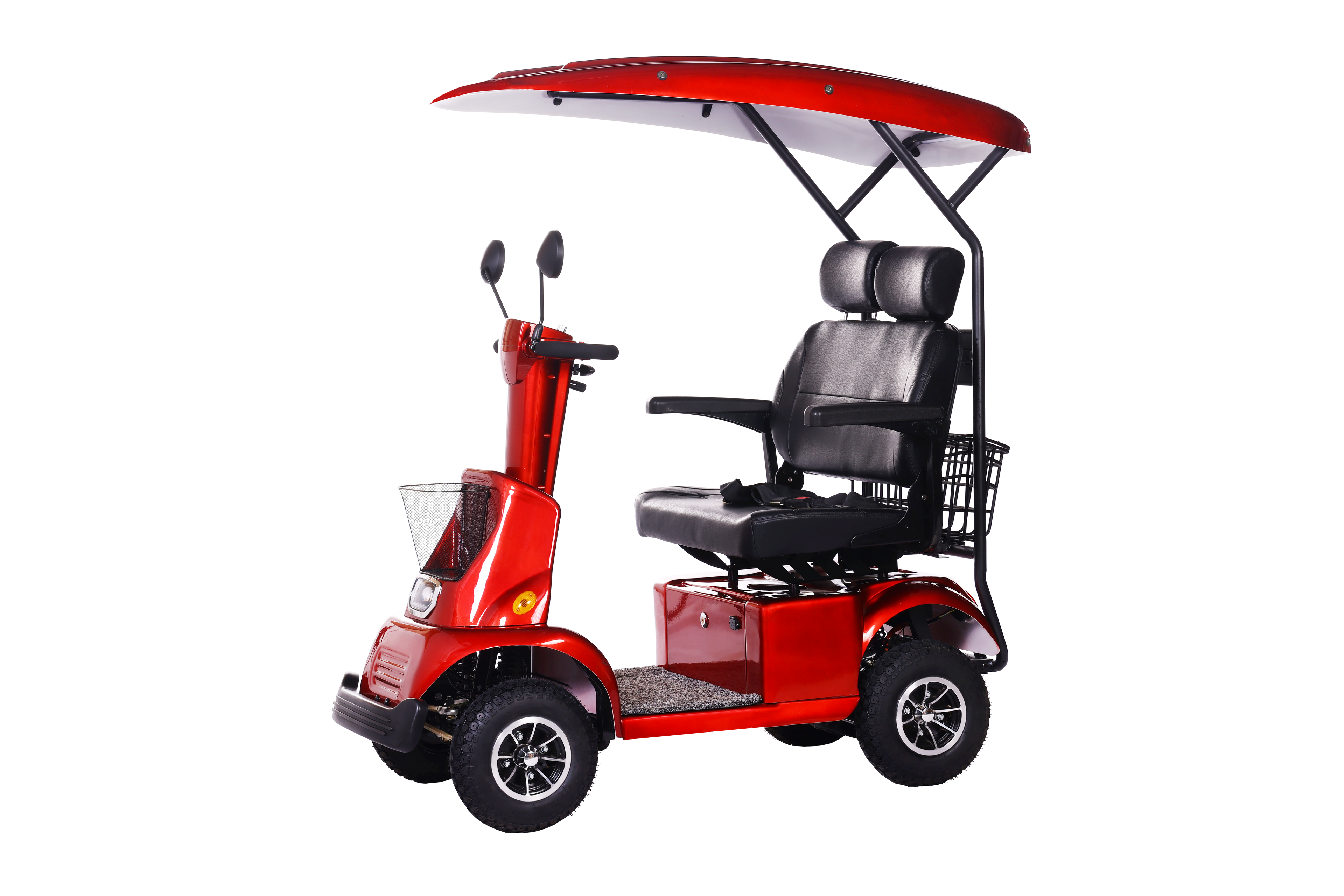 Light Macro Coast 1  DELUXE Mobility Scooter WITH CANOPY – RED /SILVER /WHITE