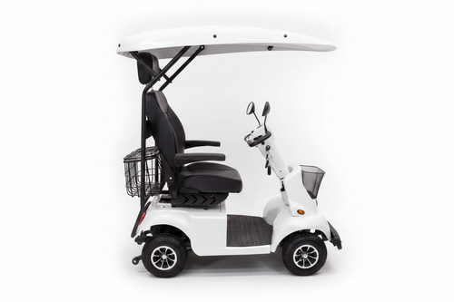 Light Macro Coast 1  REGAL Mobility Scooter WITH CANOPY – RED /SILVER /WHITE (Copy)